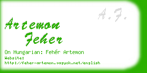 artemon feher business card
